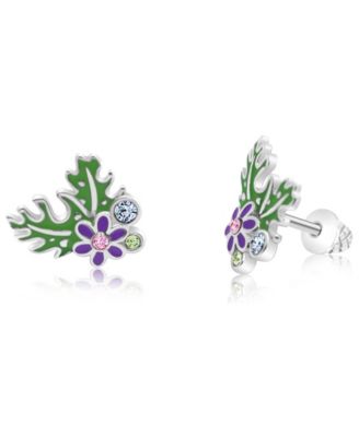 Kids Leaf Hypoallergenic Earrings for Girls with Surgical Titanium Screwbacks