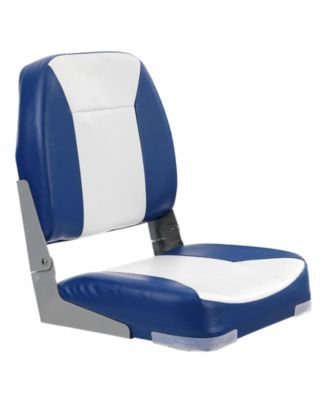 Low Back Folding Boat Seat, 18.9 in Padded Fold-Down Captain Chair