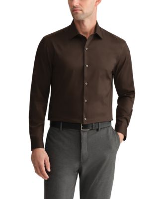 Men's Wrinkle Stretch Square Cuff Dress Shirt