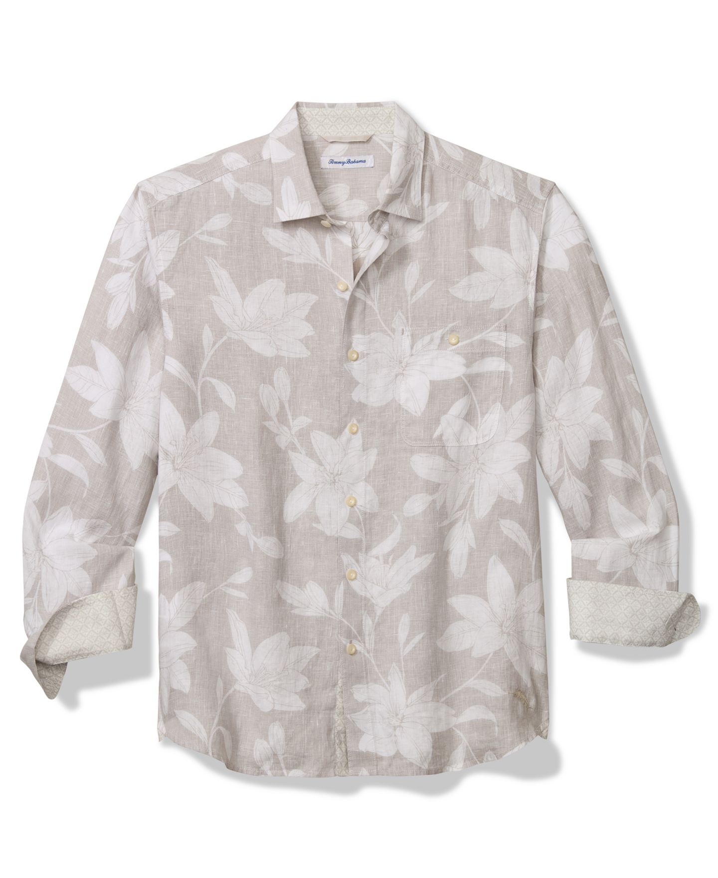 Мужская рубашка Tommy Bahama Reverse-Print Woven, цвет: Morel — фото 6