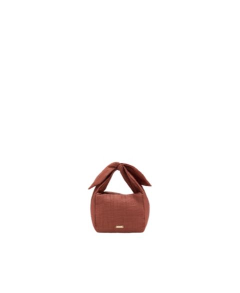 Женская сумка Mango Bow Crinkled Handbag, цвет: Оранжевый