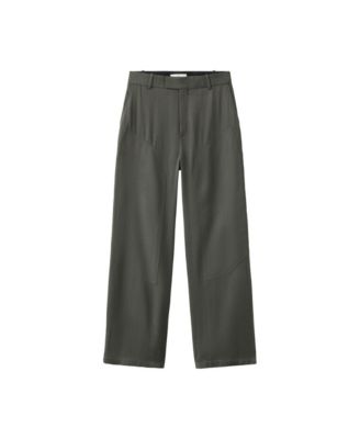 Women's Stitching Details Straight Suit Pants