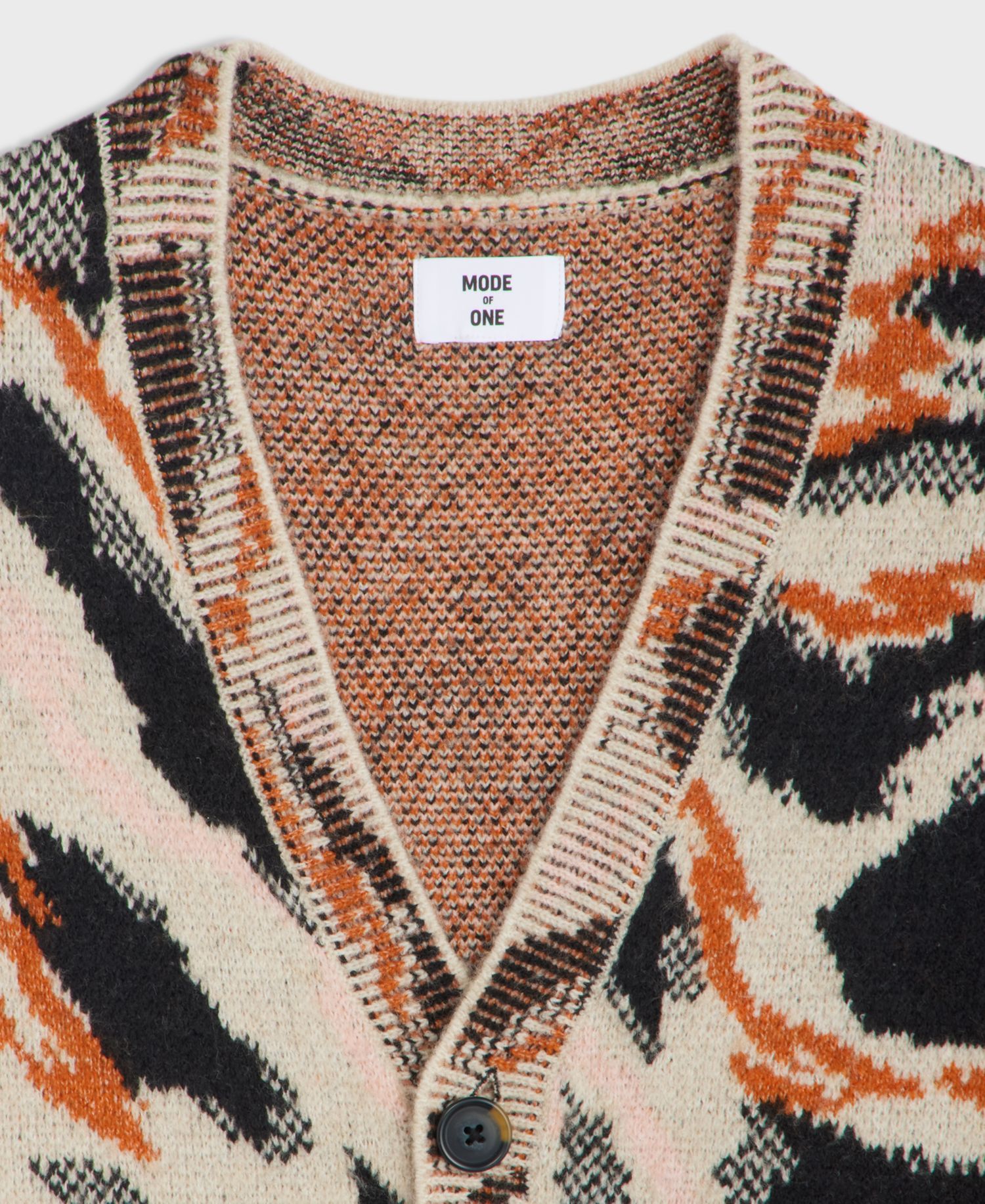 Men's Animal-Print Relaxed-Fit Cardigan