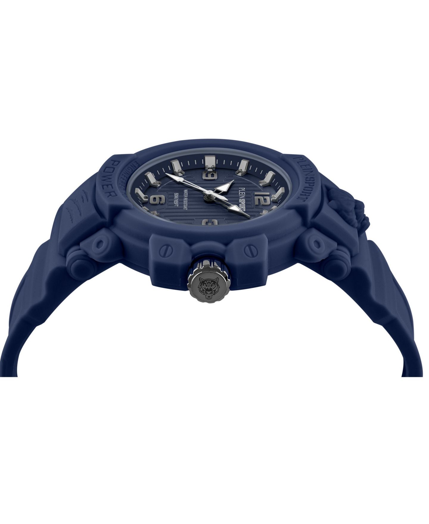 Мужские часы Plein Sport New Combat Quartz Round Blue Silicone Case 44mm — фото 3
