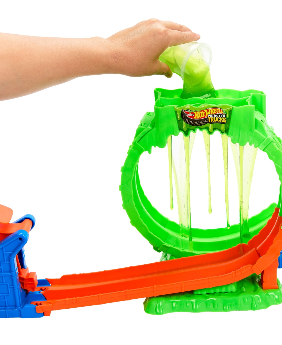 Hot Wheels 1:64 Scale Monster Trucks Mutant Chaos Chaos Loop Challenge Playset