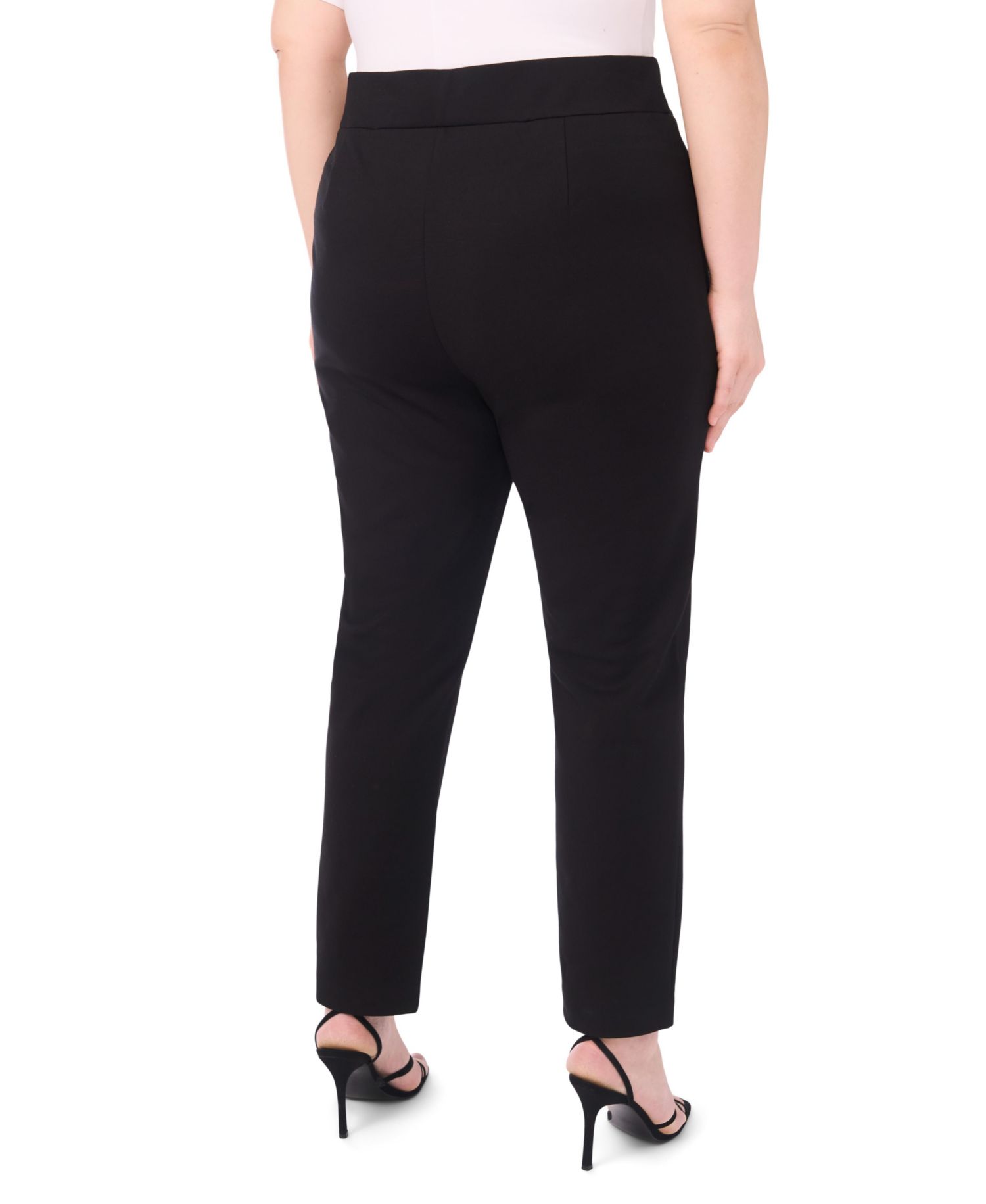 Plus Size Slim-Leg Pull-On Ankle Pants