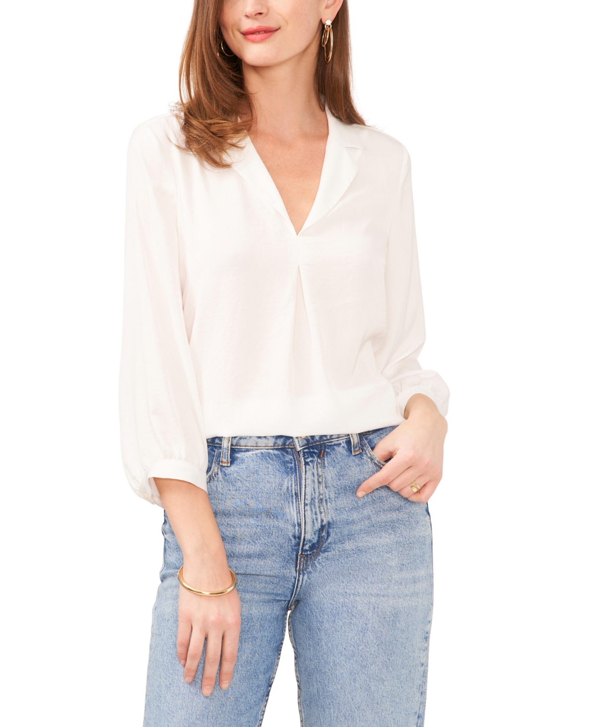 Vince Camuto Women's Collared V-Neck Top