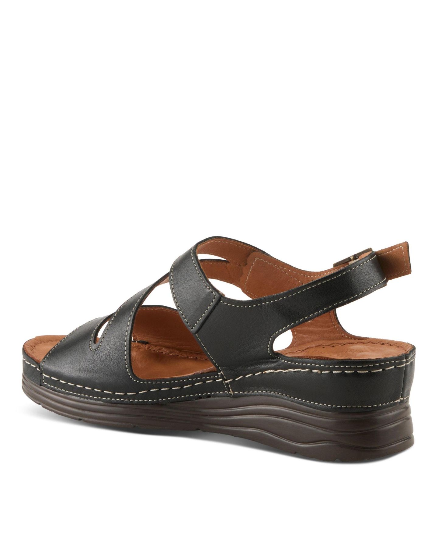Женские сандалии Spring Step Griggs Wedge with Adjustable Rubber Strap, цвет: Чёрный — фото 7