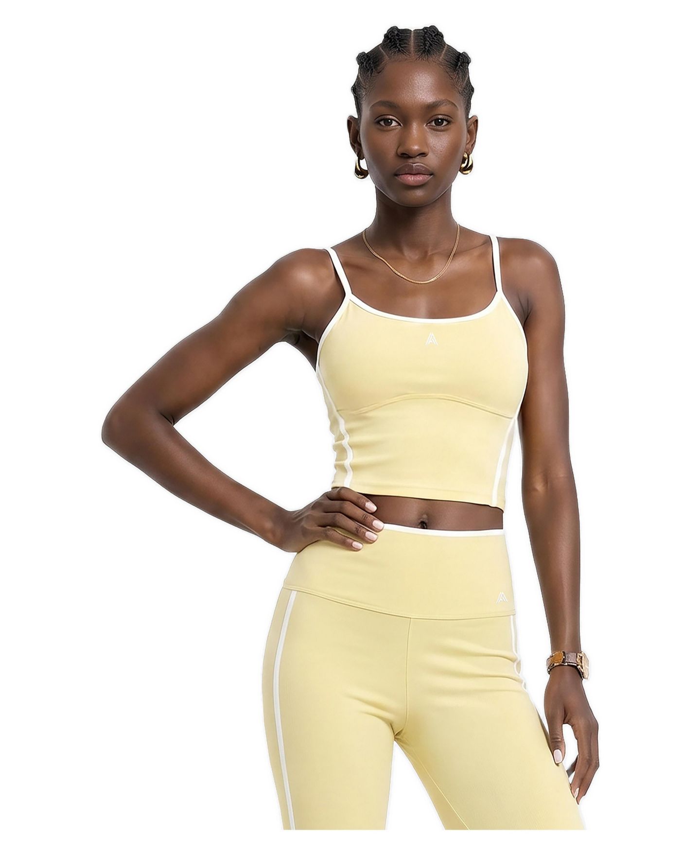 Женский топ Alpenhaus Bernin Sports Cropped Racerback Scoop Neck, цвет: Лимонный сорбет — фото 1