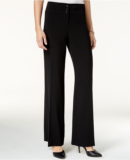 Style & Co Stretch Wide-Leg Pants, Created for Macy's - Pants - Women ...