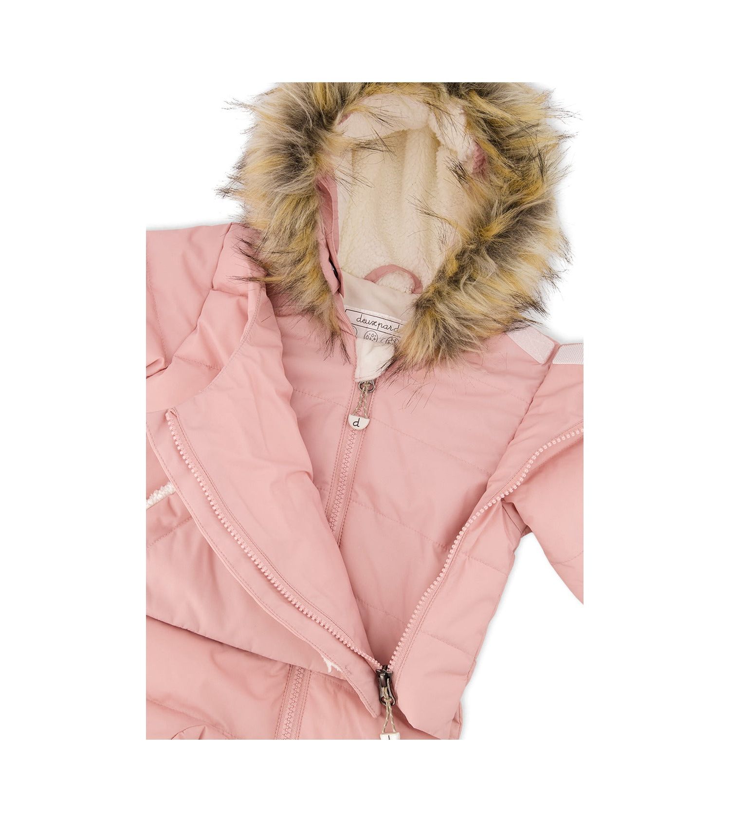 Baby Girl Snug One Piece Snowsuit Adapted for Car Seats Pale Dusty