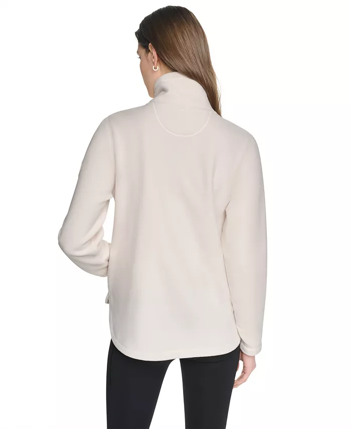 Women's Fleece Curved-Hem Zip-Up Jacket - thumbnail 5