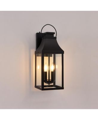 20" Dusk to Dawn Outdoor Wall Light, 2-Light Exterior Porch Sconce