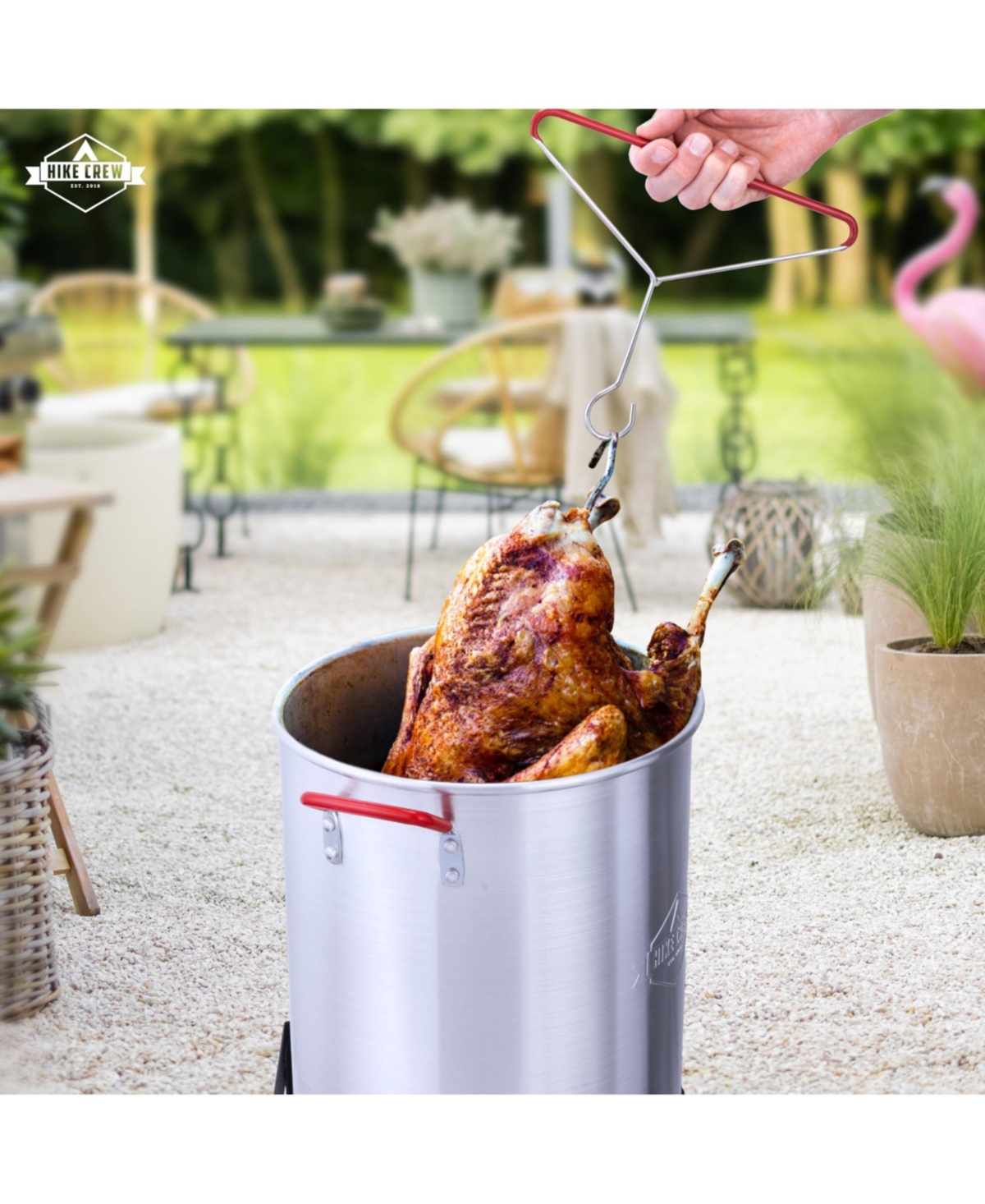 Hike Crew 10-Piece Outdoor Turkey Fryer Kit with 30Qt Boiler Pot
