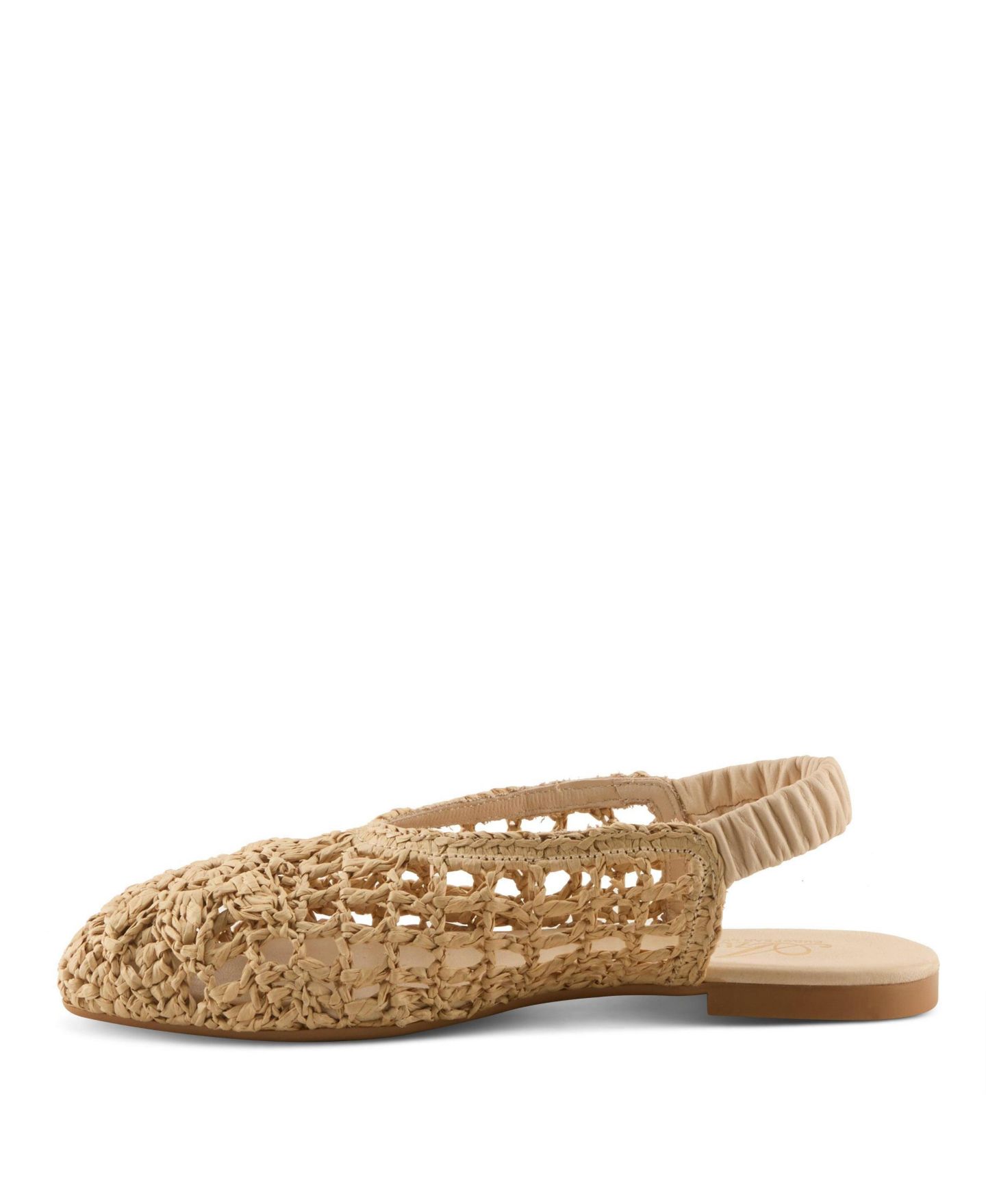 Женские балетки Azura Nantucket Ballet with Breathable Raffia Upper, цвет: Бежевый — фото 2