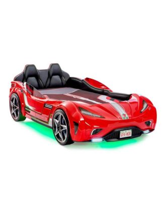 Cilek GTS EV Twin-Size Race Car Bed, - Remote Control, LED Lights, EV Sound FX