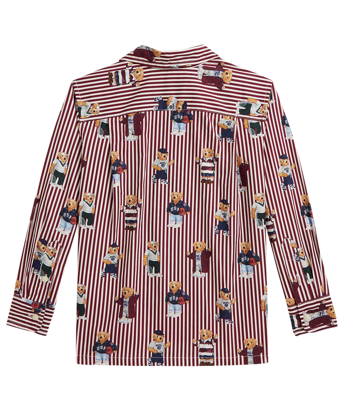 Рубашка Polo Ralph Lauren Polo Bear Striped Shirt для мальчиков, цвет: Полосатый — фото 2