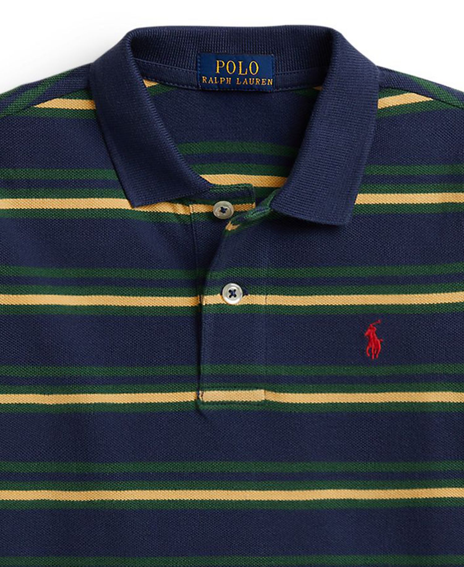 Boys' 2T-7 Striped Mesh Polo Shirt