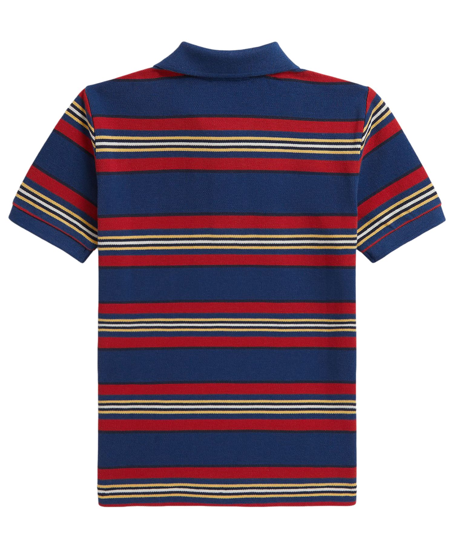 Boys' 2T-7 Striped Mesh Polo Shirt