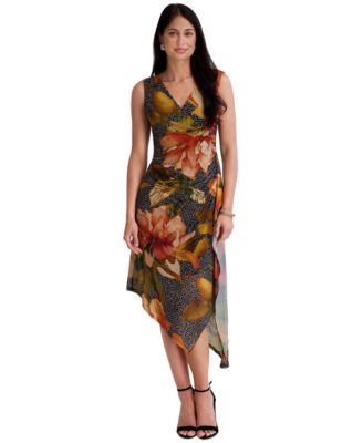 Women's Sleeveless V-Neck Midi Dress