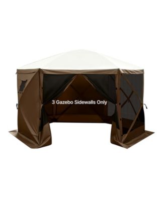 Canopy Sidewalls 5.67 x 4.85 feet, Waterproof Tent Walls with Window, 3-Panel Set