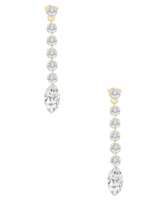 Lab-Grown Diamond Drop Earrings (2 ct. t.w.) in 14k Yellow Gold
