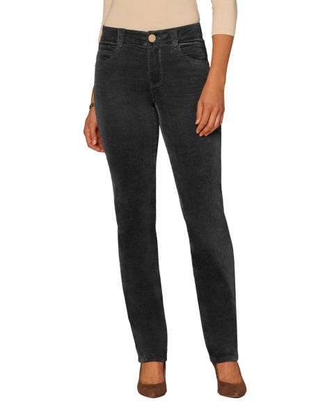 Женские джинсы Democracy Petite "Ab"solution Mid-Rise Corduroy Straight-Leg, цвет: Чёрный