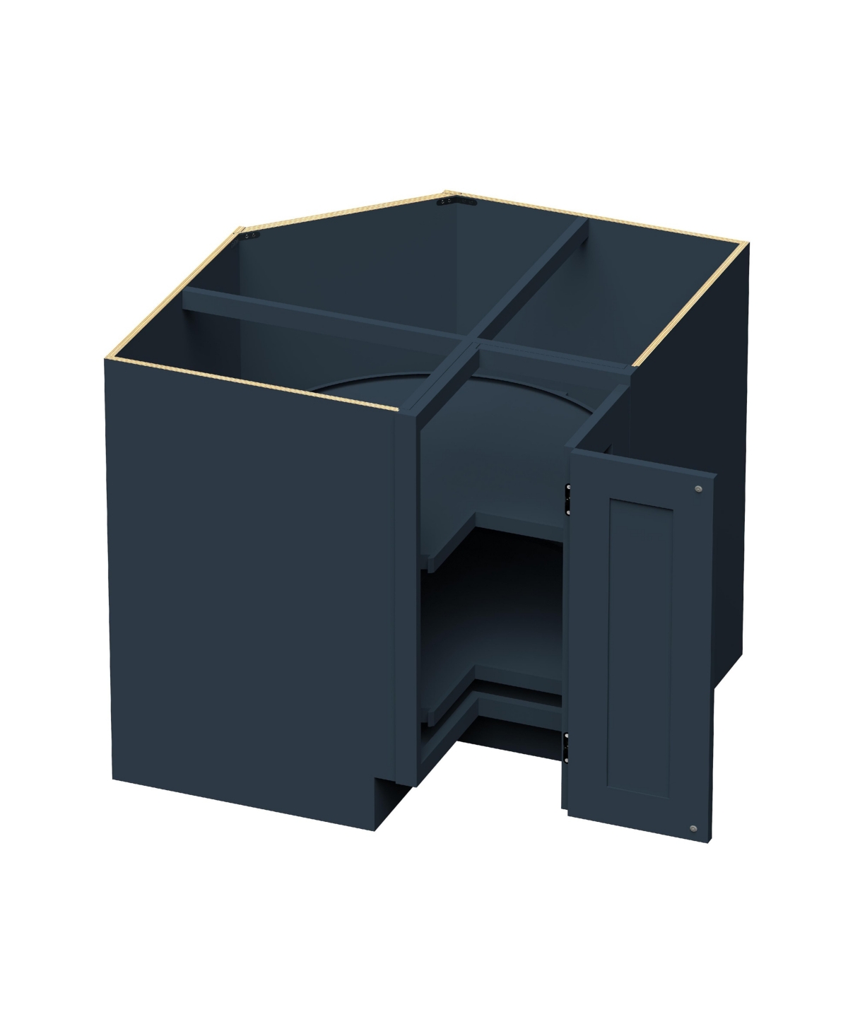 Boyel Living 36 Inch Lazy Susan Base Cabinet, Ready to Assemble Kitchen Cabinet with Solid Wood Frame, Soft-Close Slides and Hinges