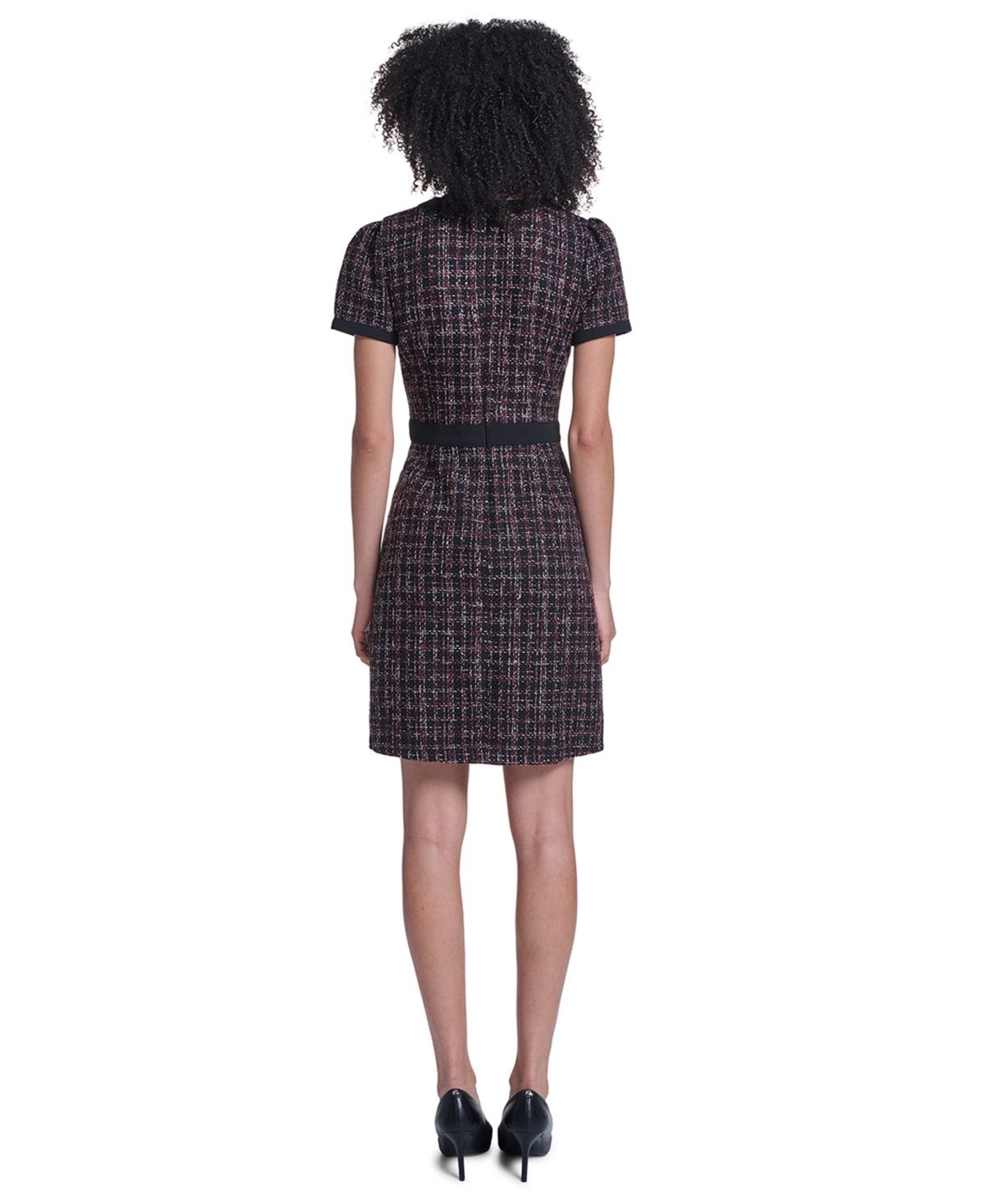 Karl Lagerfeld Paris Women's Tweed Sheath With Contrast Trim Dress