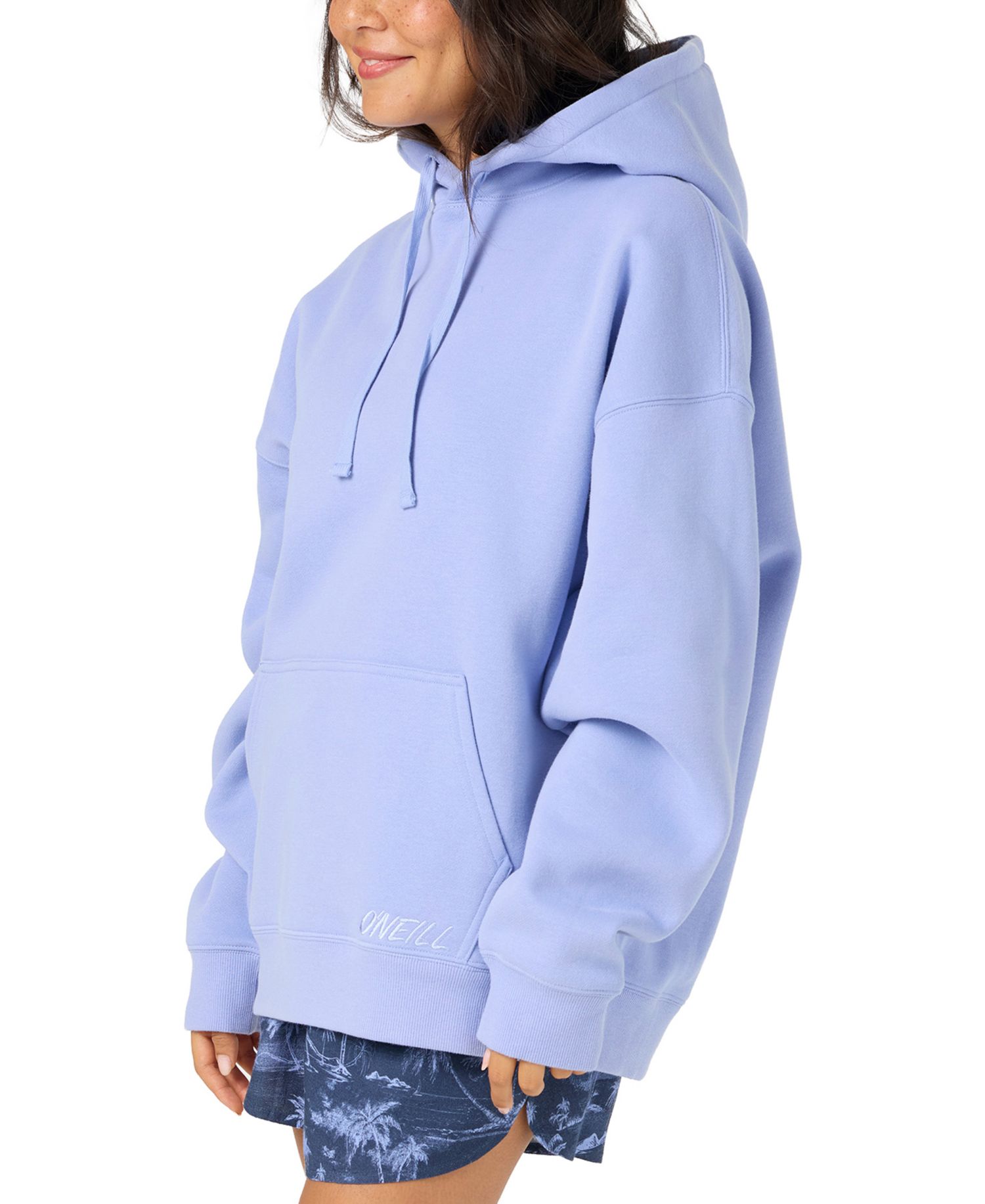 Women's Born In The Sea Oversized Embroidered Pullover Hoodie