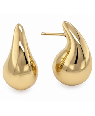 18K Gold Plated or Silver Teardrop Small Teardrop Stud Earrings