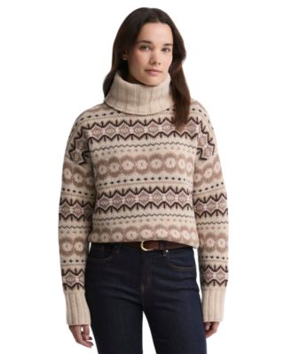 Women's Helen Knit Fair Isle Turtleneck Wool-Blend Sweater
