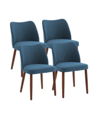 4 Set of Upholstered Dining Chairs,  Thick Cushioned Seat, Sturdy Wooden Legs with Leveling Feet, Modern Kitchen, Dining Room Chairs