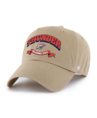 47 Brand Men's Khaki Oklahoma City Thunder Fast Break Chase Region Clean Up Adjustable Hat
