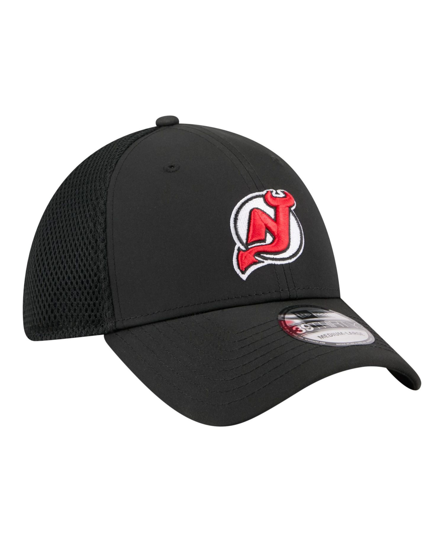 Men's Black New Jersey Devils Logo 39THIRTY Flex Hat