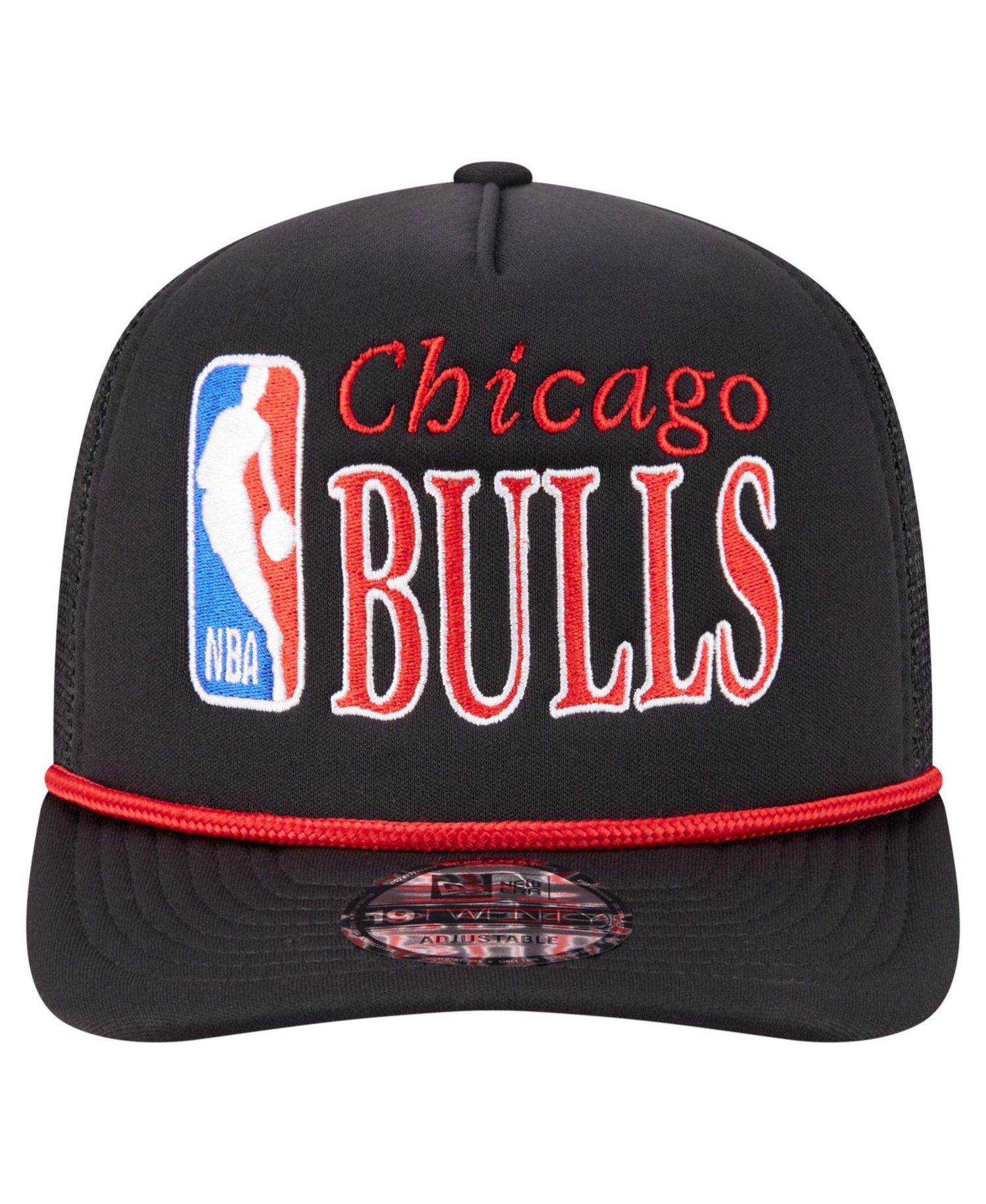 Men's Black Chicago Bulls Team Logo Foam Front 19TWENTY A-Frame Trucker Adjustable Hat