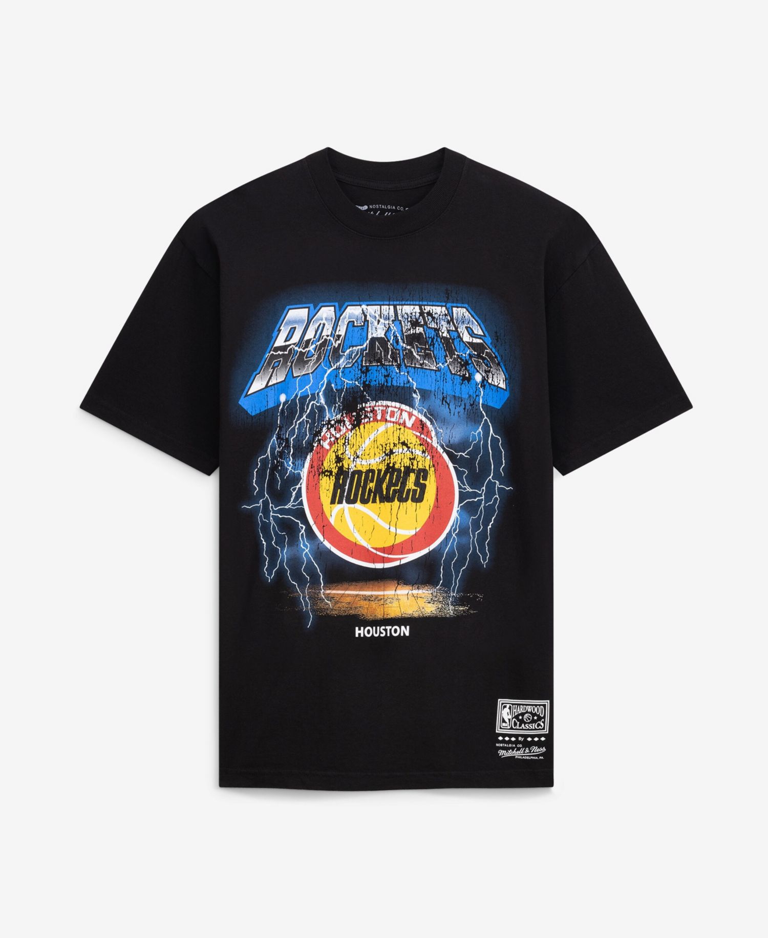 Men's Black Houston Rockets Lightning T-Shirt
