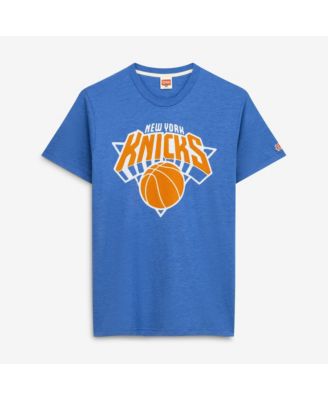 Men's and Women's Blue New York Knicks Logo Tri-Blend T-Shirt