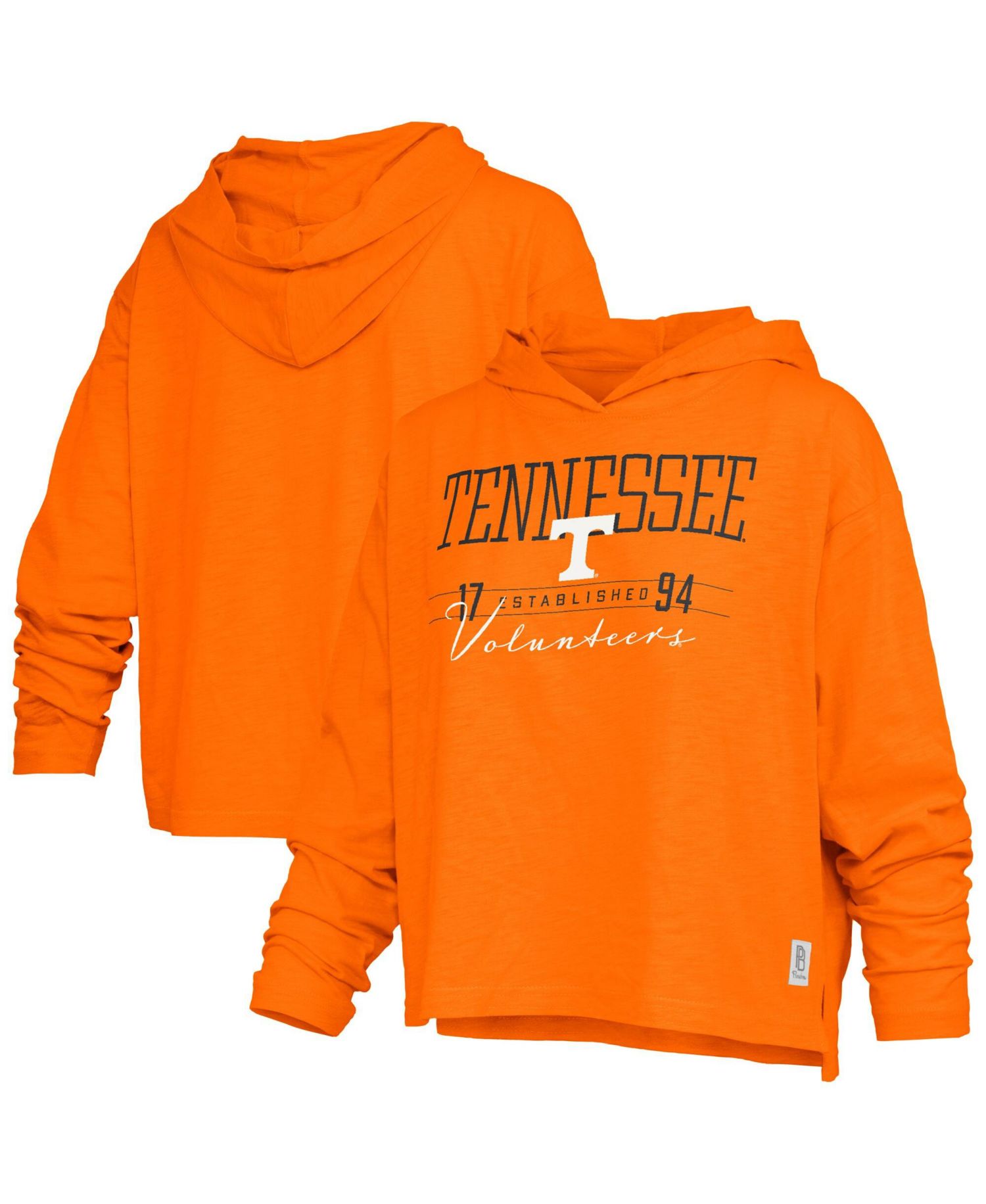 Women's Tennessee Orange Tennessee Volunteers Castillo Slub Waist Length Long Sleeve Hooded T-Shirt
