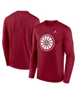 Men's Crimson Oklahoma Sooners Primetime Alternate Logo Legend Performance Long Sleeve T-Shirt