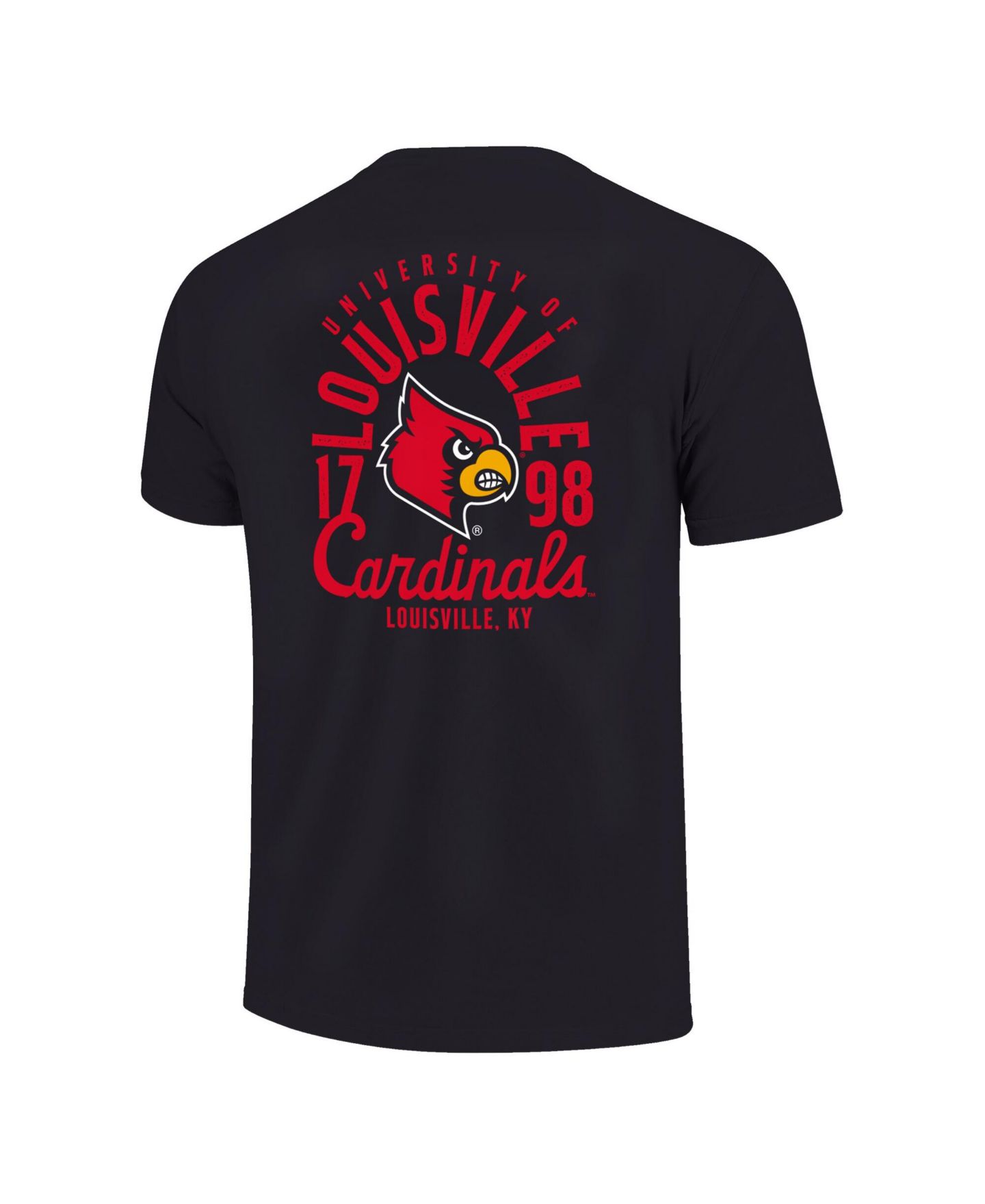 Детская футболка Image One Black Louisville Cardinals Comfort Colors Mascot Overlay — фото 2