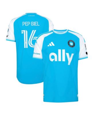Men's Pep Biel Blue Charlotte FC 2026 Carolina Kit: Crowns Up On-Field Authentic Patch Jersey