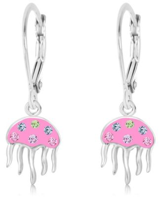 Kids Jellyfish Hypoallergenic Earrings for Girls with Sterling Silver Leverbacks