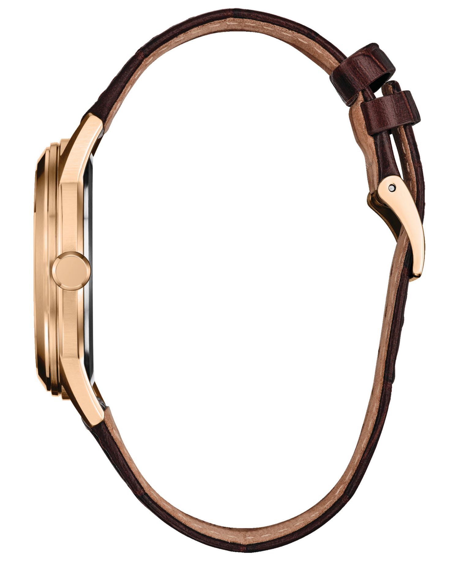 Men's Rolan Brown Leather Strap Watch 41mm