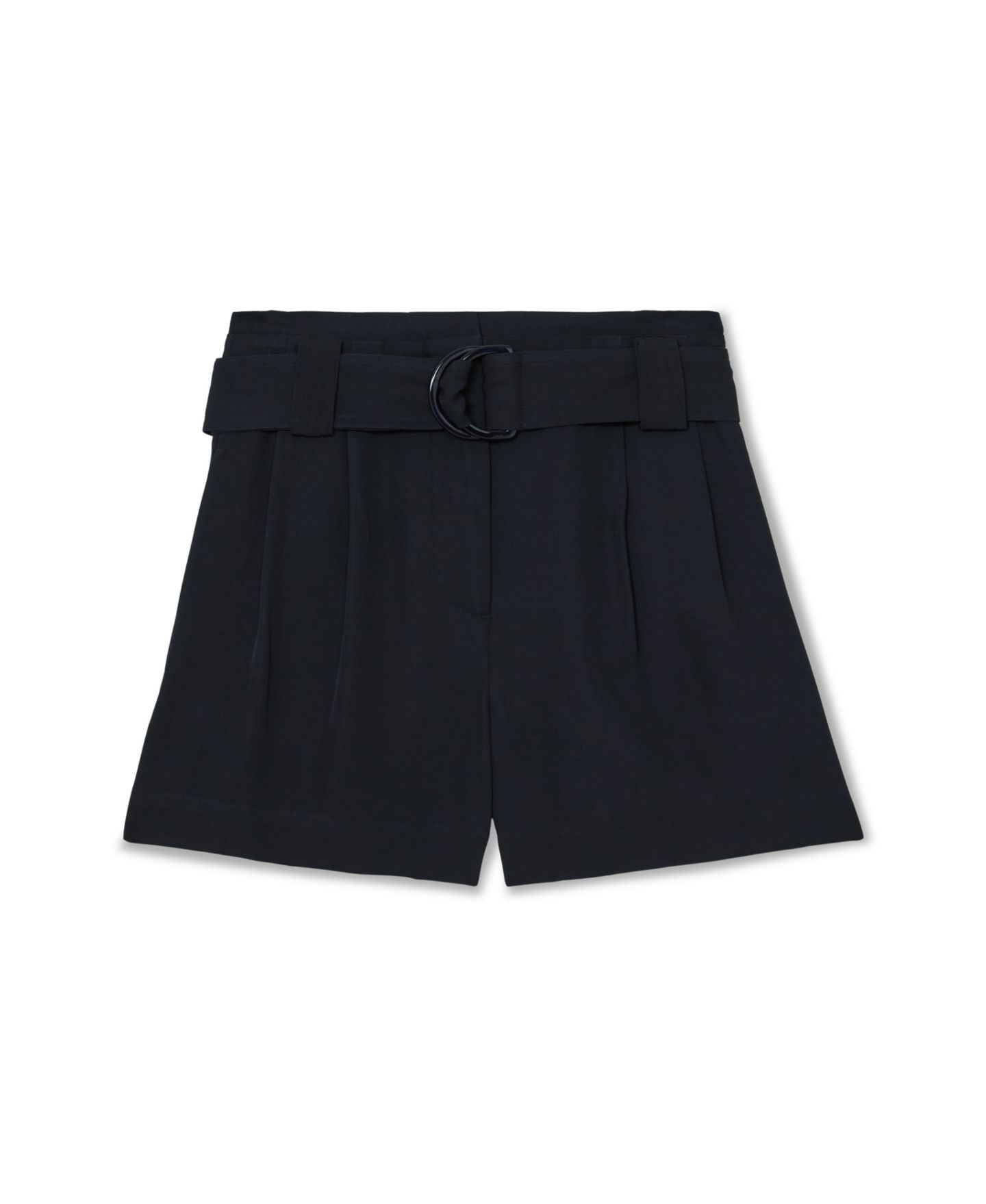 Женские шорты REISS Lana High-Waisted Pleated Belted Shorts, 3.7" Inseam, цвет: Тёмно-синий — фото 5