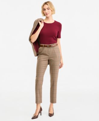 Women's Glenn Plaid Straight-Leg Pants