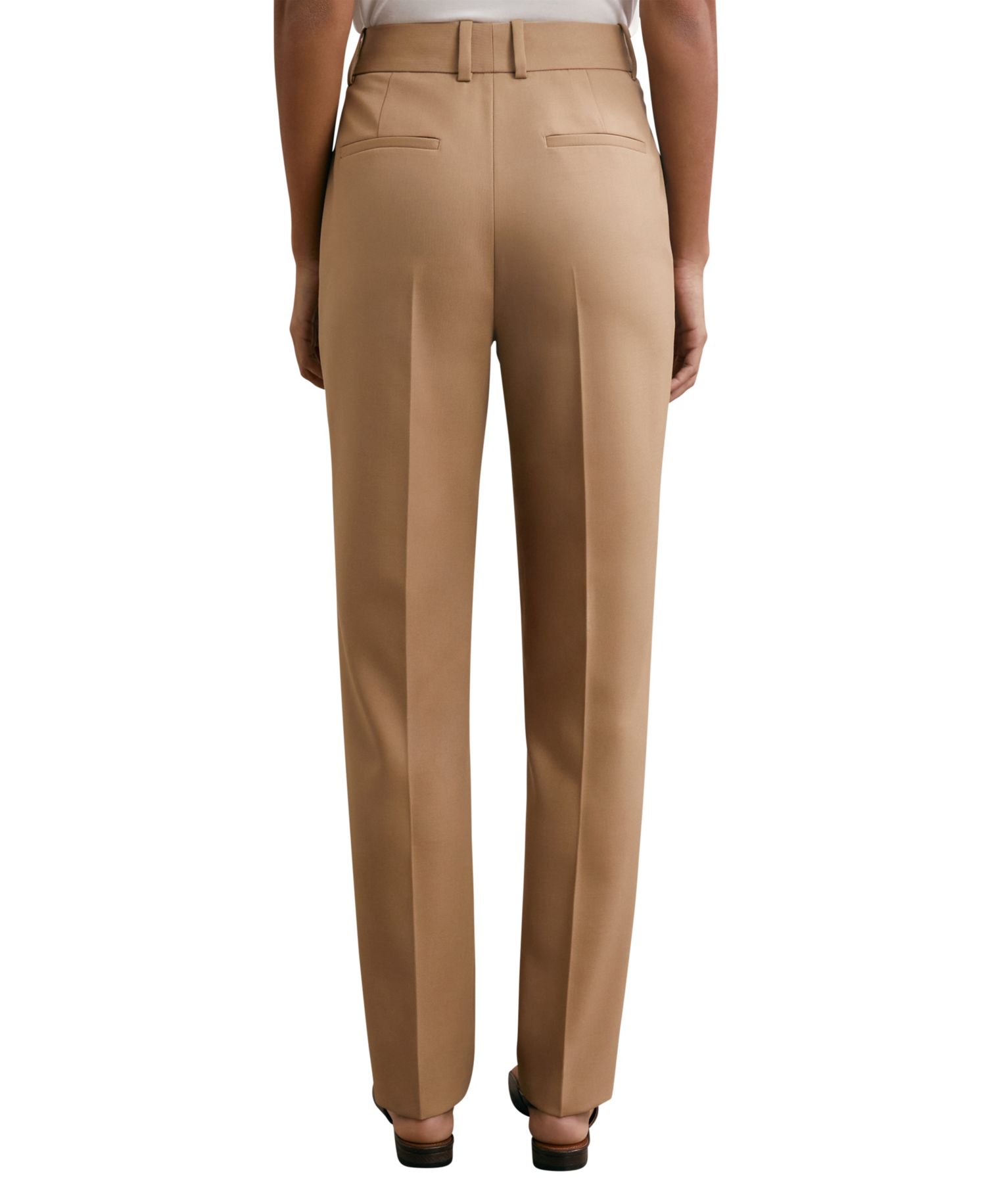 Women's Wool-Blend Slim-Fit Mid-Rise Pants, 28" Inseam