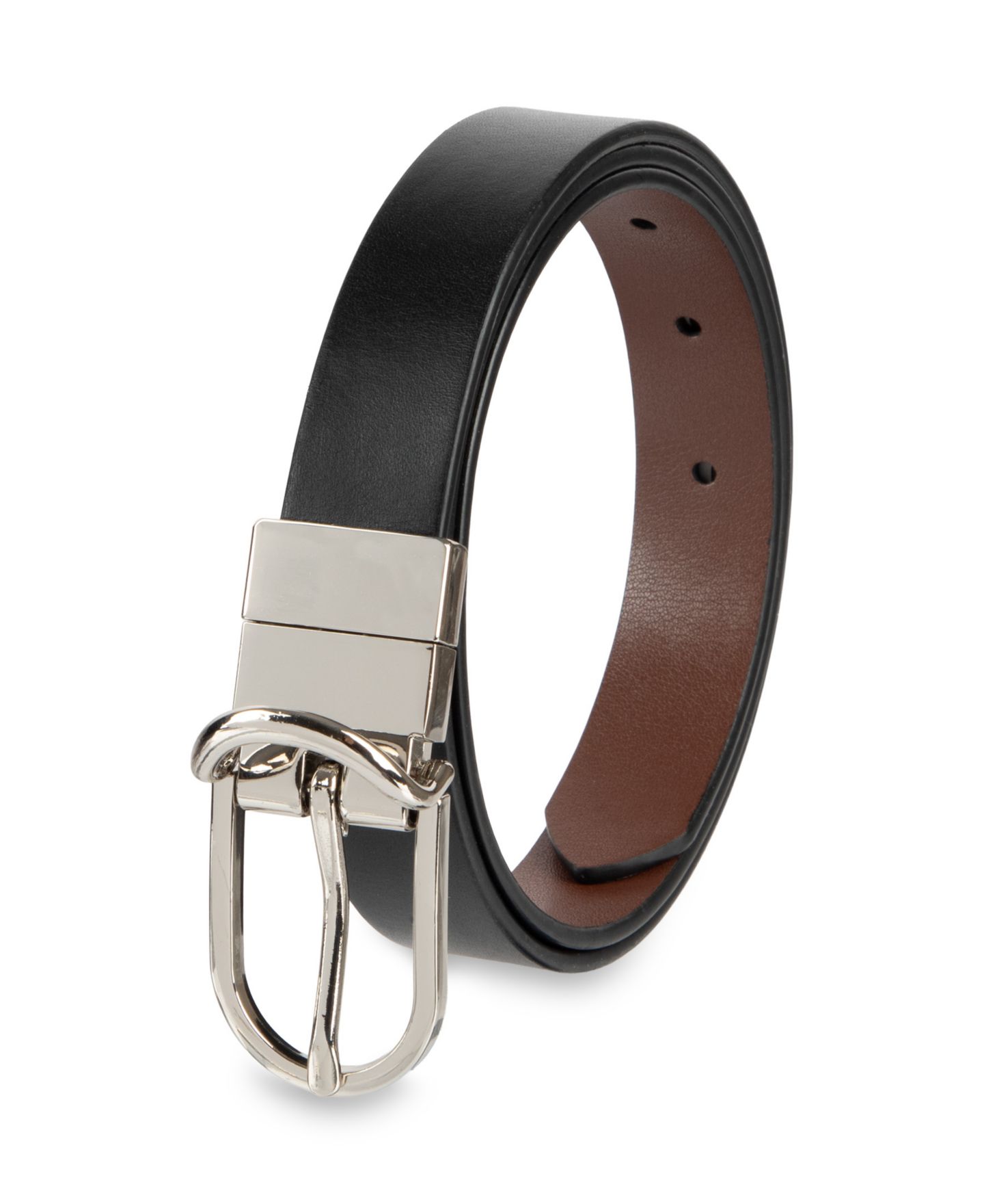 Женский ремень Calvin Klein 2 In 1 Reversible Leather Dress Belt, цвет: Чёрный / Коричневый — фото 3