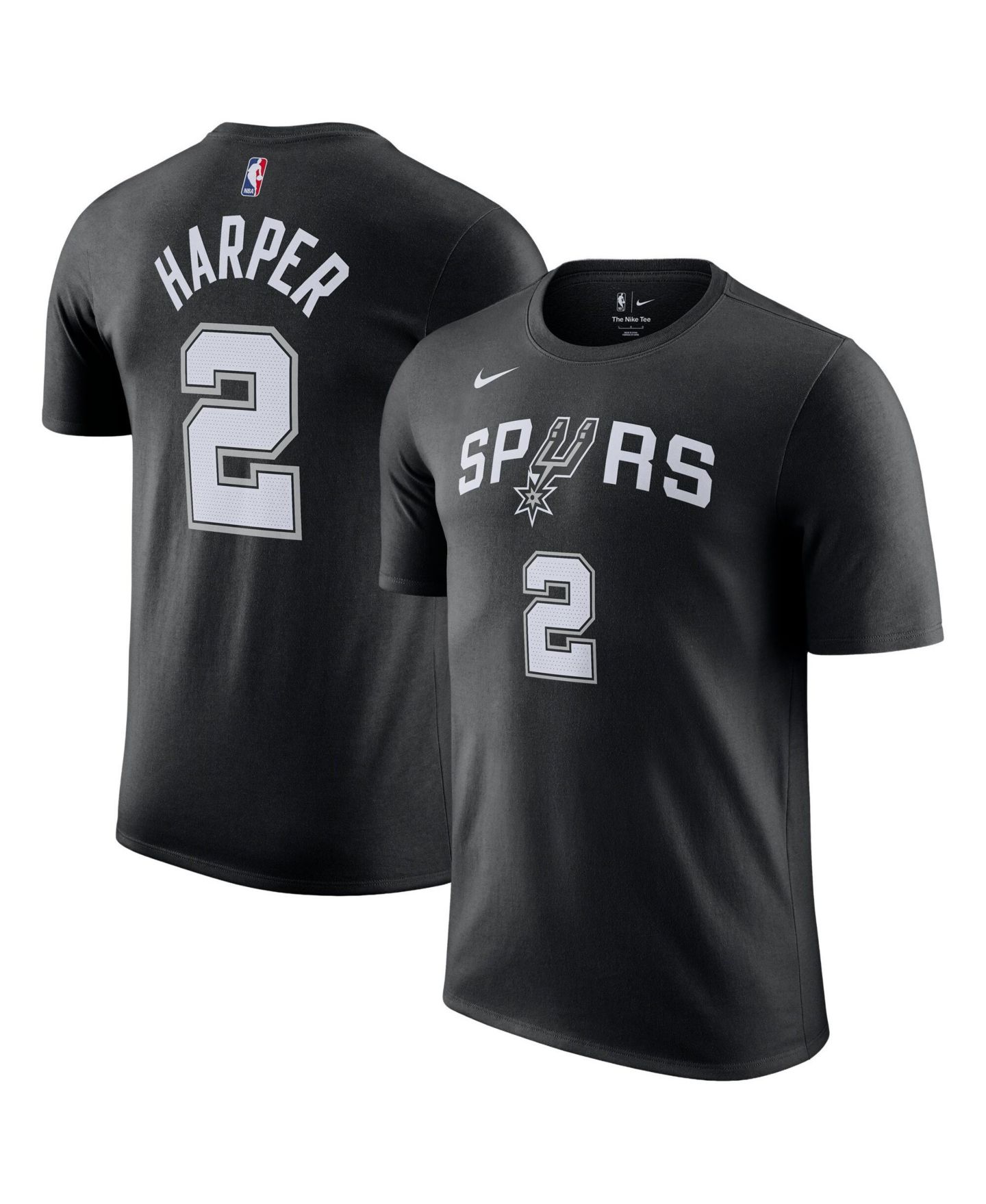 Футболка Nike Dylan Harper Black San Antonio Spurs Name & Number — фото 1