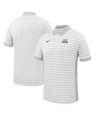 Men's White Team USA Victory Stripe Dri-FIT Polo Shirt